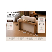 Café Royale Vintage & Usb-tech Konsol Raf - 3 Usb + 4 Priz Girişli Mdf Koltuk Arkası Raf Açık Ceviz 100x85x12