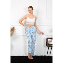 Akbeniz Kadın Pamuklu Alt Pijama 27469 - S Mavi