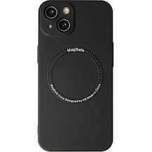 Newface Apple İphone 14 Plus Kılıf Jack Magneticsafe Lens Silikon - Siyah