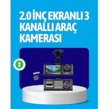 3 Kameralı Araç İçi Kayıt Cihazı Suya Ve Toza Dayanıklı Tasarım Mh-hs1471-7624