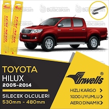 Toyota Uyumlu Hilux Muz Silecek Takımı 2005-2012 İnwells N11.2364