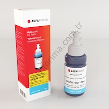 Delux Serisi Malzeme Fotoğraf Görsel Agfaphoto T6735 İnkjet Mürekkep Light Cyan Açık Mavi