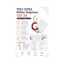 Tec1-12703 Peltier Soğutucu 12v 3a 30x30mm