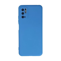Newface Xiaomi Redmi Note 10 5g Kılıf Nano İçi Kadife Silikon - Mavi