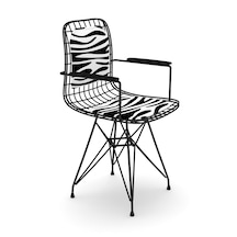 Knsz kafes tel sandalyesi 1 li mazlum syhbonar kolçaklı sırt minderli ofis cafe bahçe mutfak