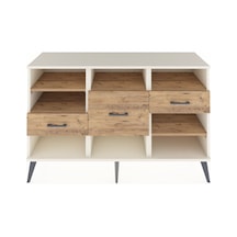 Kronos Konsol 5 Raflı 3 Çekmeceli 132x59x83 Aytaşı-çam/çam Çam/çam