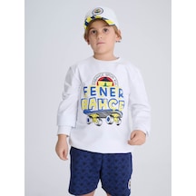Fenerium Çocuk Trıbun Kaykaylı Sweat BEYAZ