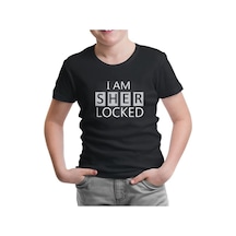 Lord Tshirt Sherlock - I Am Sherlocked Siyah Çocuk Tshirt