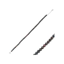 5,5 Mm Siyah Doğal İnci Bileklik 18 Cm / Beyaz Beyaz Beyaz Altın