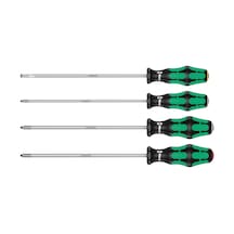 Wera 5347736002 335/350/355/4 Tornavida Seti Kraftform Plus Lazer Uç 200 Mm Uzunluğunda Uçlu, 1 Set, Renkli