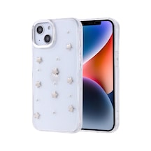 Zore İphone 14 Kılıf Airbag Tasarımlı Simli Şeffaf Ogaa Kutup Kapak - Yıldız