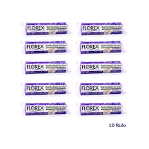 Florex 60 Litre Büzgülü Lavanta Kokulu Çöp Torbası Poşeti / 65 x 70 CM - 10 x 10 Rulo / Paket