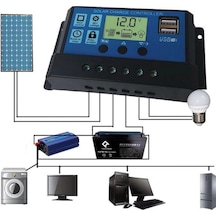Solar Güneş Paneli Akü Şarj Kontrol Cihazı 30 Amper-12V-24V