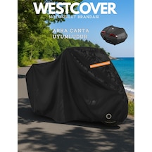 Apachi Nova 125 Reflektörlü Siyah Arka Çanta Uyumlu Motosiklet Brandası,motor Branda Motor Örtüsü Güvenlik Kilidi Ve Bağlantı Tokalı