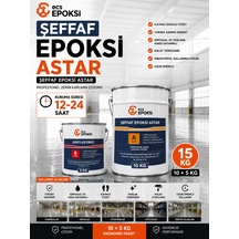 Ecs Şeffaf Epoksi Astar 10+5 Kg Zemin Astarı Beton Seramik Şap İçin Profesyonel Epoksi Astar 15 L