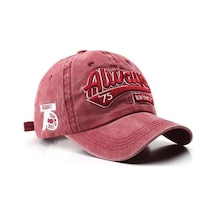 Valkyrie Vintage Baseball Şapka Unisex Ayarlanabilir Pamuk Spor Günlük Şapka Cap Kırmızı Kırmızı