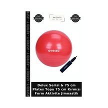 Delux Serisi & 75 Cm Plates Topu 75 Cm Kırmızı Form Aktivite Jimnastik
