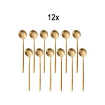 12 Adet Çelik Gold 15 Cm Fincan Latte Kahve Karıştırma Kaşığı Mt161sr-12 Altın
