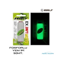 Wily Fosforlu Glow Pro Elastik Yem İpi 50mt.