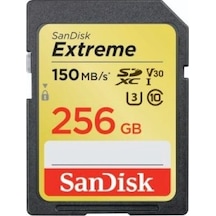 Sandisk Extreme SDSDXV5-256G-GNCIN 256 GB SDXC Class 10 UHS-I Hafıza Kartı
