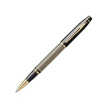Scrikss 35l Çizgi Desen Roller Kalem Siyah Altın