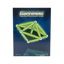 Supermag 37 Parça Fosforlu Manyetik Yapı Oyuncağı- Mıknatıslı Stem Seti