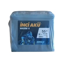İnci 12v 55 Ah Dar Otomobil Ve Hafif Ticari Maxım A Gorılla Asya