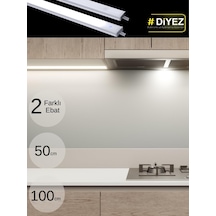 Dekoratif Mutfak Tezgah Üstü Led Lineer Aydınlatma - Dokunmatik On - Off Tuşlu 3000k Gün Işığı