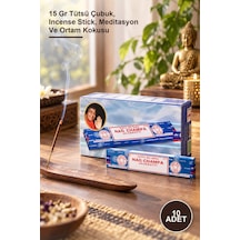 10 Adet Nag Champa Aromalı Çubuk Tütsü 15 Gr Tütsü Çubuk, Incense Stick, Meditasyon Ve Ortam Kokusu