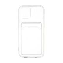 Apple iPhone Uyumlu 12 - Kılıf Kart Şeffaf Silikon - Şeffaf