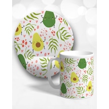 Avokado Oval Bilek Destekli Mouse Pad Ve Kupa Bardak Seti Mousepad