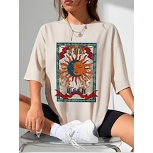 Startmore Sun Moon Baskılı Tişört Taş