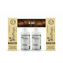 Biomagic 4.00 Kahve Organik İçerikli Amonyaksız Kalıcı Saç Bopyası 2boya+ 2 Oksaidan