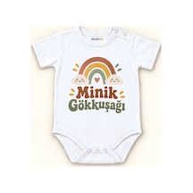 Babylimon Minik Gökkuşağı Beyaz Kısa Kollu Çıtçıtlı Bebek Zıbını Beyaz - Minik Gökkuşağı - 928161944 Beyaz - Minik Gökkuşağı