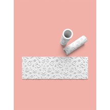 Hamur Seramik Polimer Kil Desen Verici Rulo Silindir 10 Cm Uzunluk 0725-8