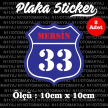 33 Mersin İl Şehir Plaka Sticker Futbol Spor Kulüb