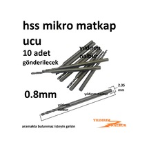 Mikro Hss Metal 0.8mm Matkap Ucu Kalın Sap Kıl Micro Hss Metal Uç