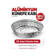 Alüminyum Künefe Kabı 50 Adet Yuvarlak Kullan At Tatlı Ve Sunum Tepsisi Diğer