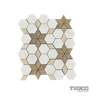 Tuqco Doğaltaş Starline Traverten Mix Honlu Mermer Mozaik