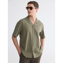 Lcw Vision Haki Regular Fit Krinkle Erkek Gömlek