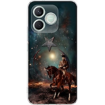 Honor 600 Lite Uyumlu Atatürk At Üstünde Zafer Baskılı Silikon Kılıf Renkli