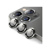 Newface - 60 - iPhone Uyumlu 15 Pro Bind Metal Kamera Lens - - Aconcept - Natural Grey