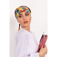 Susam Sokağı Desenli Tesettür Doktor Hemşire Hastane Aşçı Cerrahi Çok Renkli