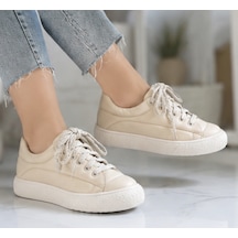 N Napa Shoe Np.7809.bej Deri Sneaker