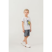 U.s. Polo Assn Kids U.s Polo Assn Erkek Çocuk Gri Bermuda Takım Us2472-c-v1 Grey