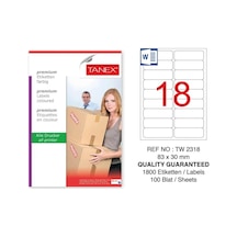 Tanex Tw-2318 Sevkiyat ve Lojistik Etiket 83x30 mm