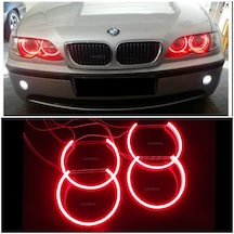 BMW E46 Angel Eyes Halka Kırmızı Pamuk Led