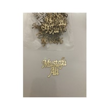 50 Adet Pleksi Küçük İsim 4x2 Cm Gold Yada Gümüş