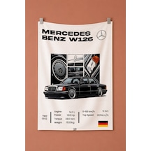Mercedes W126 Dekoratif Duvar Örtüsü Duvar Halısı Reaste