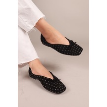 Botrop Fiyonklu Süet Babet Siyah-8298 Siyah